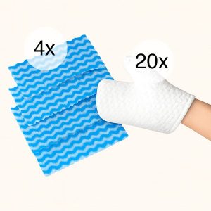 4x sausos šluostės šlavimui + 20x dulkių pirštinės NEMOKAMAI | SWEEPICLOTHGLOVES